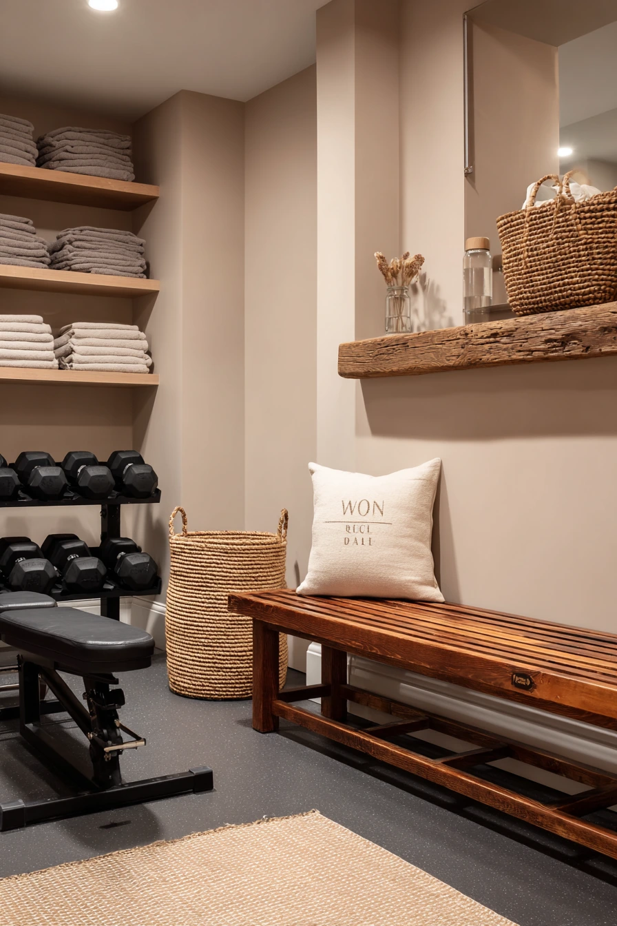 Basement Gym Ideas with Sauna-Inspired Wellness Feel image 1