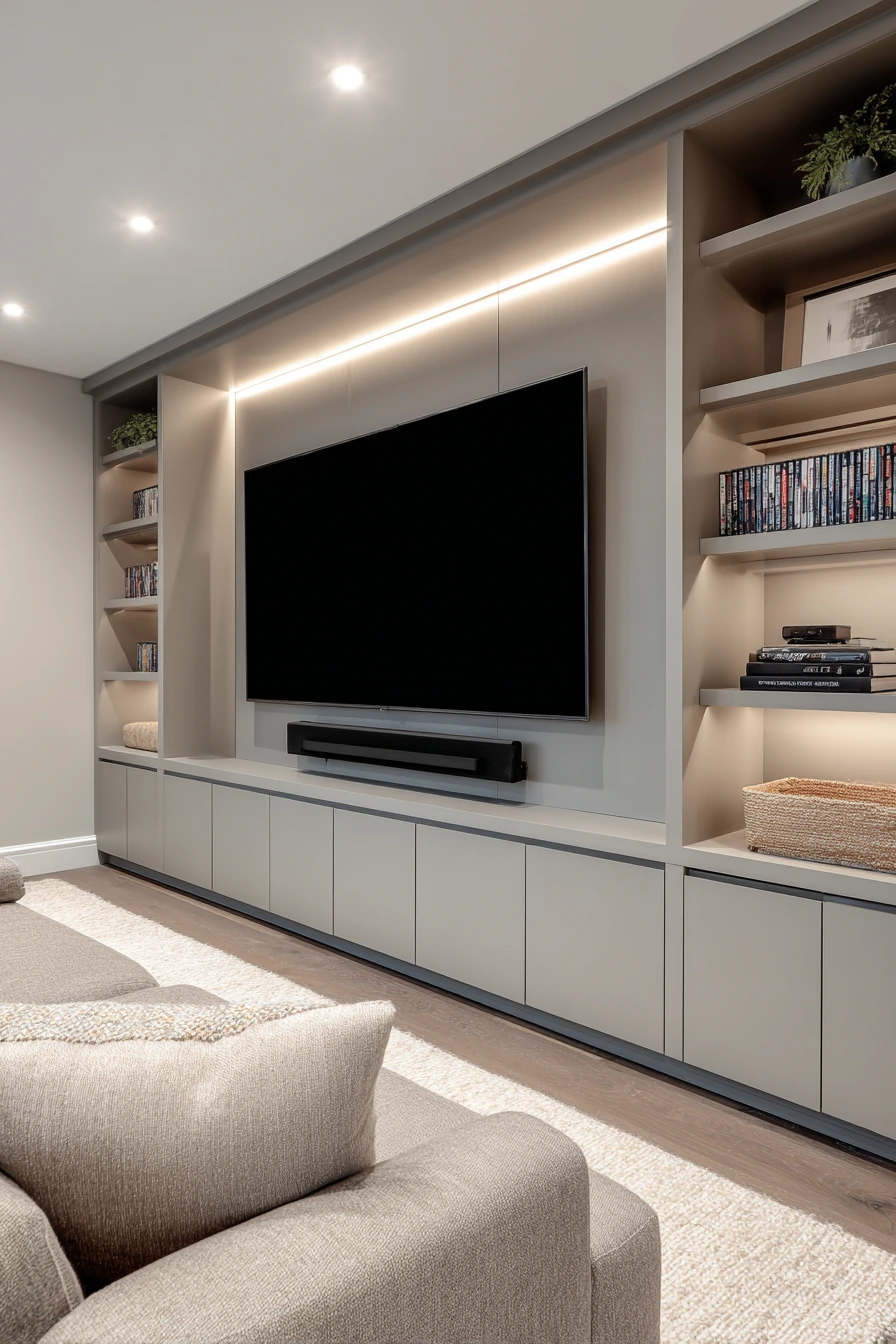 Sleek Built-In Entertainment Wall image 2
