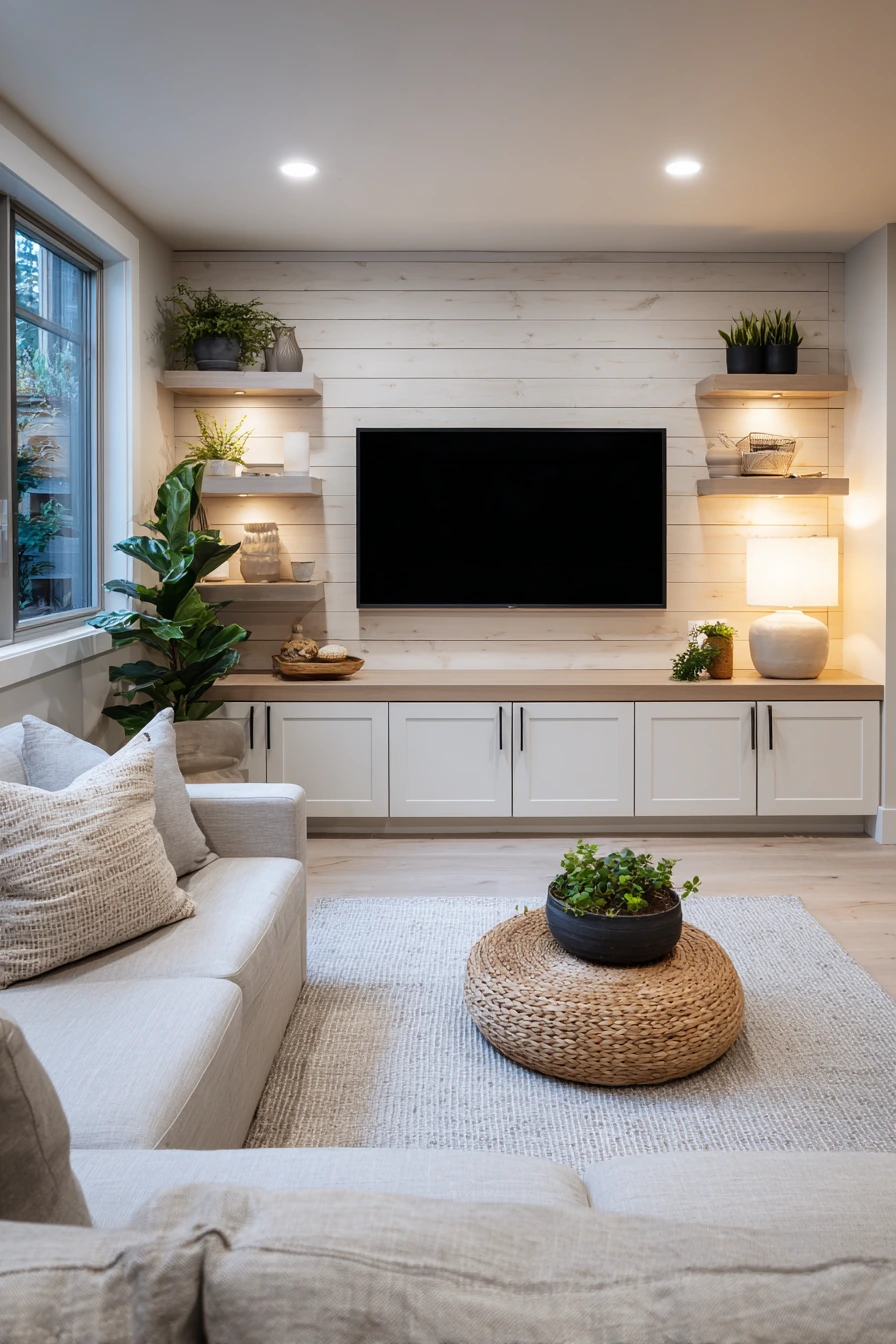 Warm Scandinavian Media Nook image 1