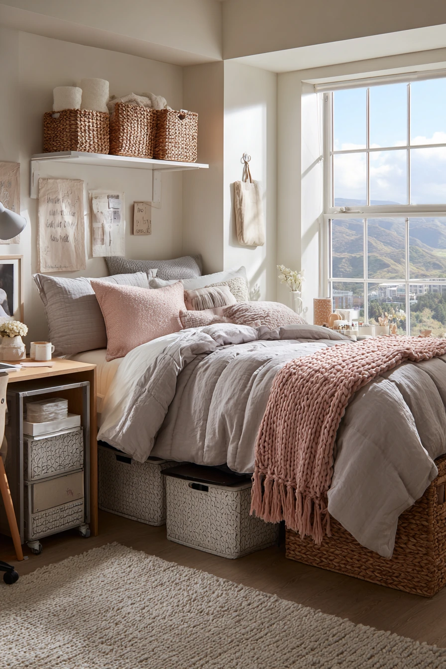 Preppy Storage-Focused Dorm image 2