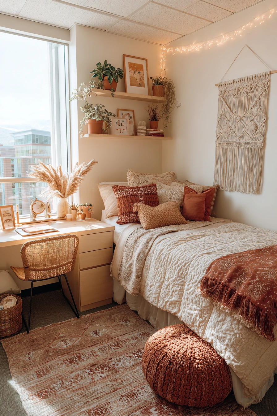 Boho Dorm With Plants image 1