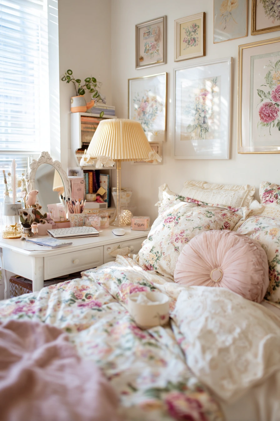 Cute Vintage-Inspired Dorm image 1