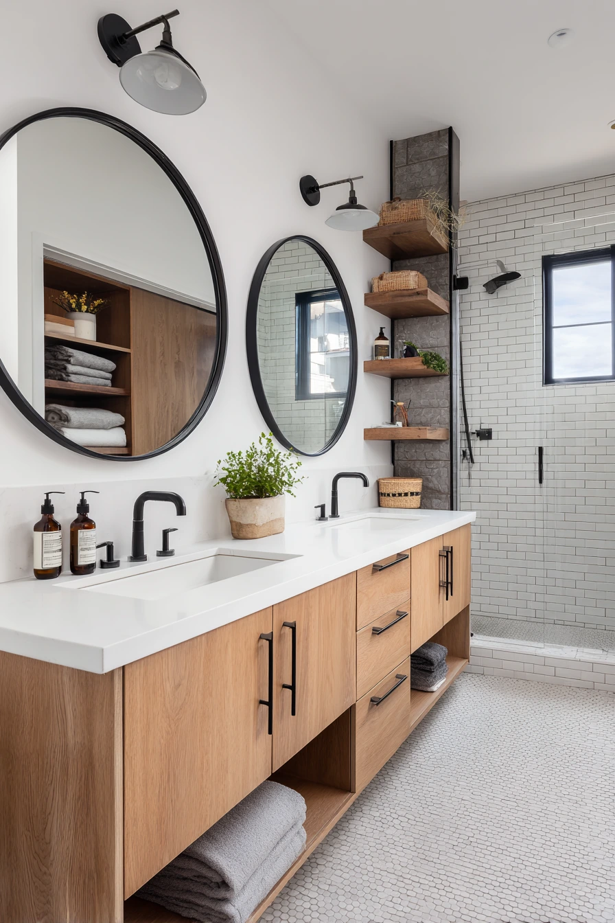 Teen-Friendly Jack and Jill Bathroom with Stylish Practicality image 2